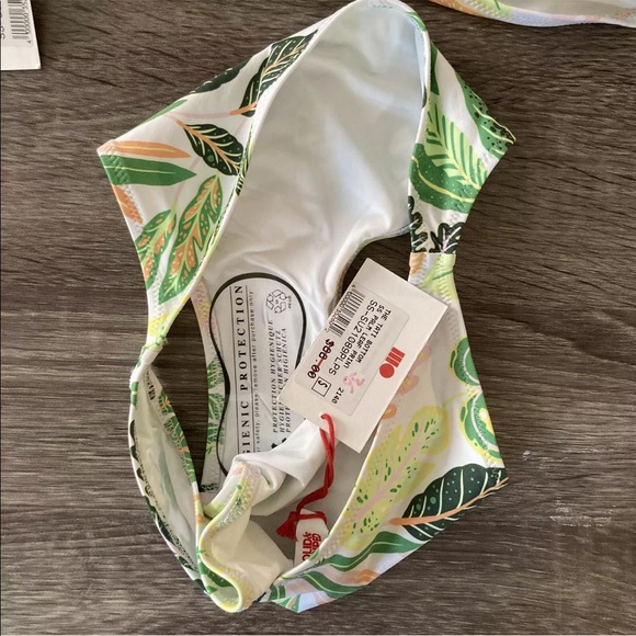 NWT Set Solid & Striped The Tati Palm Leaf Bikini S Bottom & XL Top - Picture 5 of 5